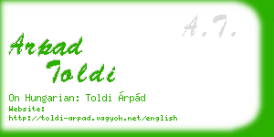 arpad toldi business card